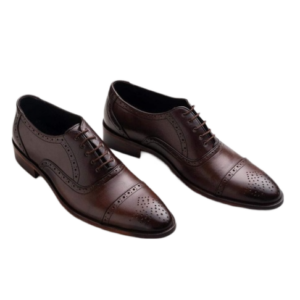 Bob's Handcrafted Men's Formal Dress Shoes, Oxford Style, Brown, Geniune Leather Hand Made Shoes