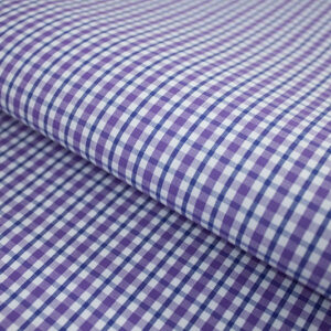 Easy-Care Check Shirt Fabric Wrinkle Free B-381