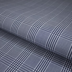 Bob's Italian Cotton Wrinkle Free Shirt Fabric Glen Check Pattern B-386
