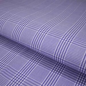 Durable Wrinkle Free Plain Weave Shirt Fabrics Check Pattern B-388-1
