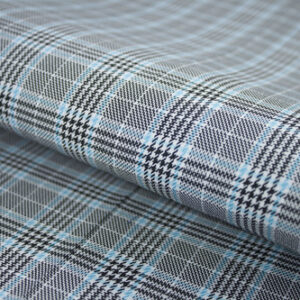 Bob's Crease Resistant Wrinkle Free Shirt Fabric Glen Check Pattern BT-447