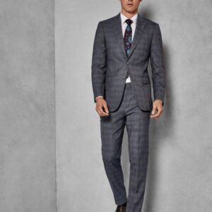 Bob's Italian Wool Grey Checked Suit