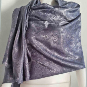 Bob Silk Scarves Silver Gray