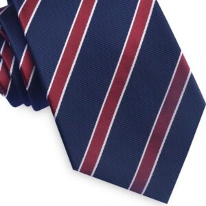 Bob Tie  Blue Red Stripes - Image 1