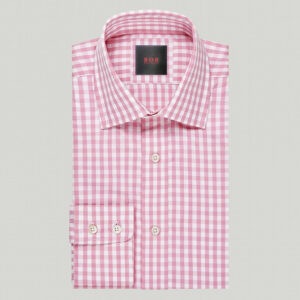 Bob's Pink Check Cotton Dress Shirt