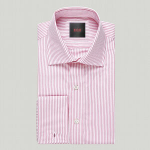 Bob's White and Pink Striped Dress Shirt